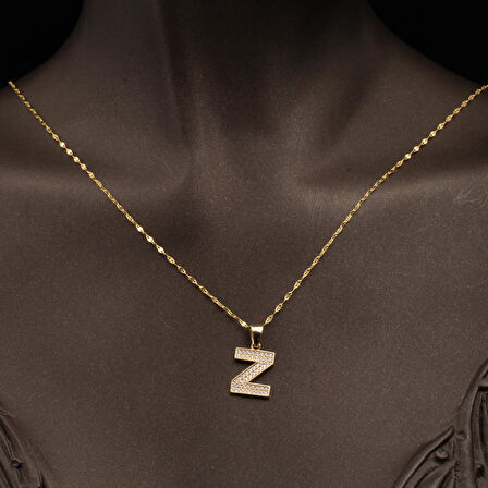 Z Harfi Kolye 14 Ayar Altın