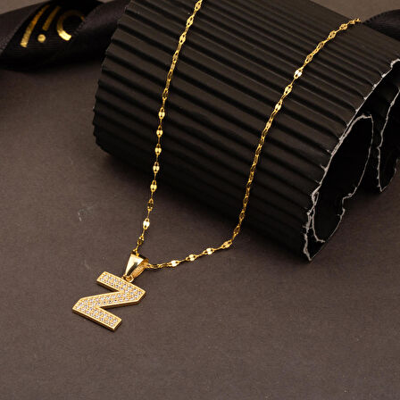 Z Harfi Kolye 14 Ayar Altın