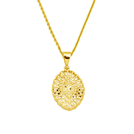 Markiz Yaşam Çiçeği 14 Ayar Altın Kolye