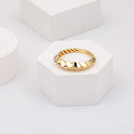 İtalyan Burma 14 Ayar Altın Yüzük