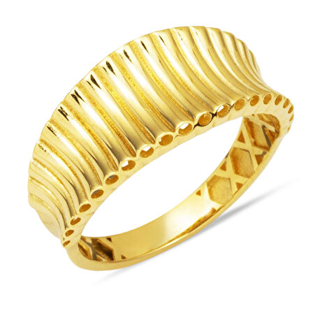 14 Ayar Sarı Altın Sade Yüzük