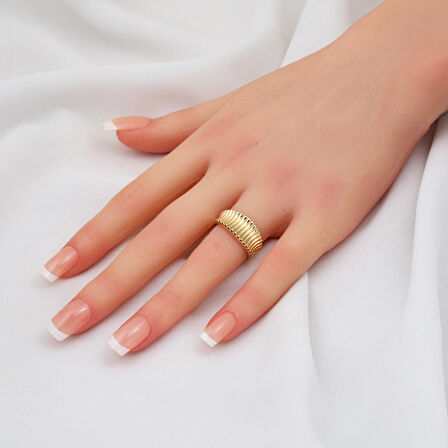 14 Ayar Sarı Altın Sade Yüzük