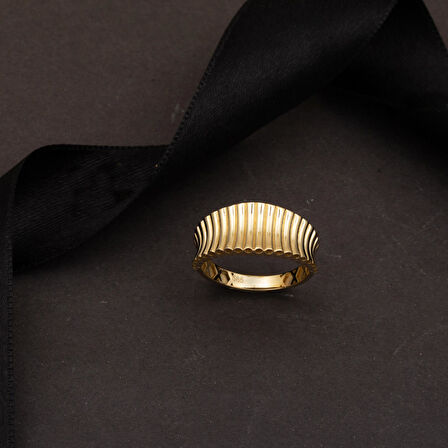 14 Ayar Sarı Altın Sade Yüzük