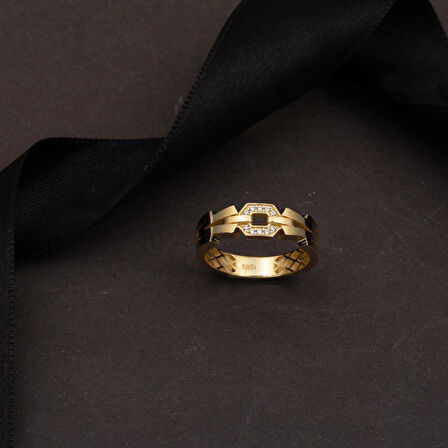 İtalyan Tasarım 14 Ayar Altın Yüzük