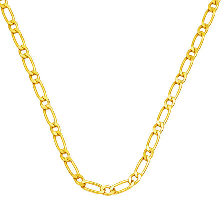 50 cm. Figaro Altın Zincir Kolye