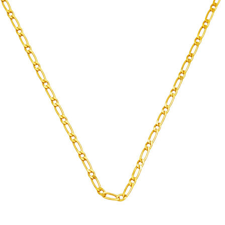 İnce 3mm Figaro Altın Zincir 50 cm.