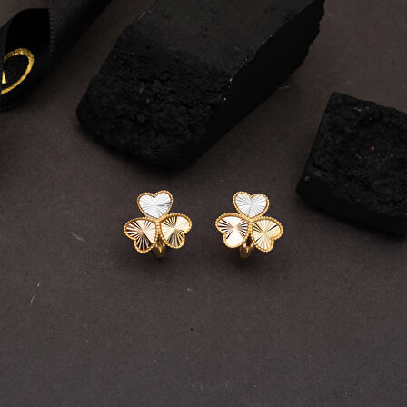 Tria Kalpli 14 Ayar Altın Küpe