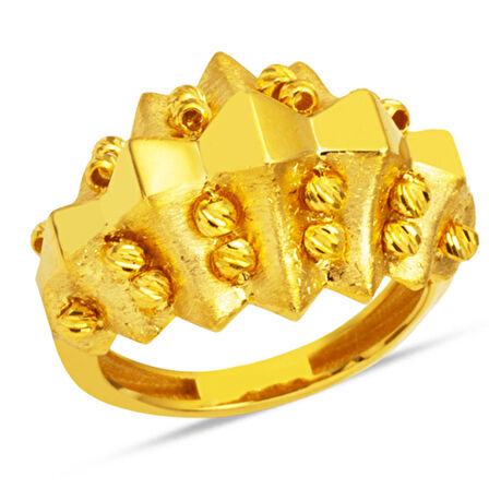 İtalyan Tasarım Dorikalı 14 Ayar Altın Yüzük