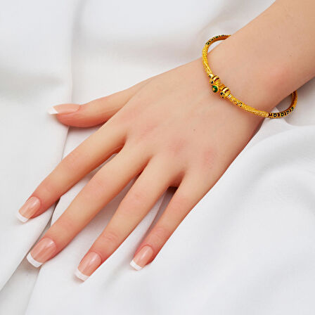 Hint İşi 22 Ayar Altın Kilitli Bilezik