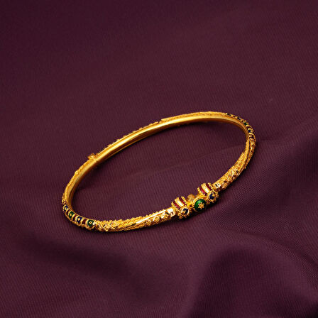 Hint İşi 22 Ayar Altın Kilitli Bilezik