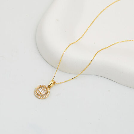 Baget Tasarım 14 Ayar Altın Kolye