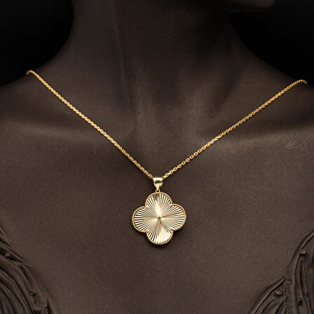 Yonca Altın Kolye 14 Ayar