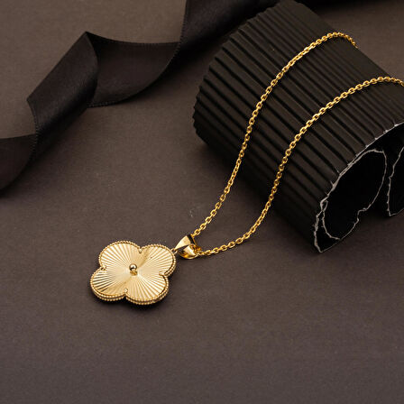 Yonca Altın Kolye 14 Ayar