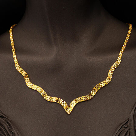 Yaşam Çiçeği Kıvrımlı Altın Düğün Seti