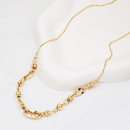 Tiffany Zincirli 14 Ayar Altın Kolye