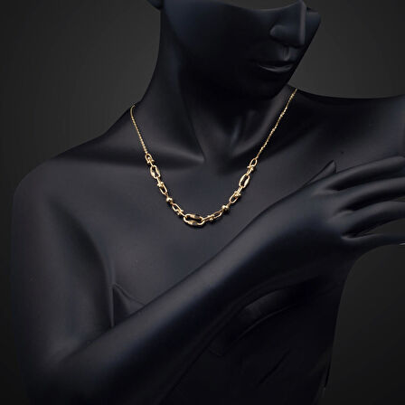 Tiffany Zincirli 14 Ayar Altın Kolye