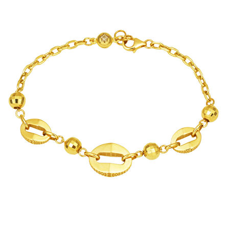 Parıltı Zinciri 14 Ayar Altın Bileklik