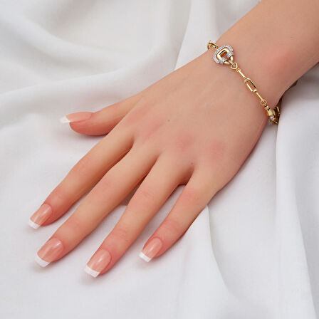 Valentino 14 Ayar Altın Ataç Zincirli İkili Set