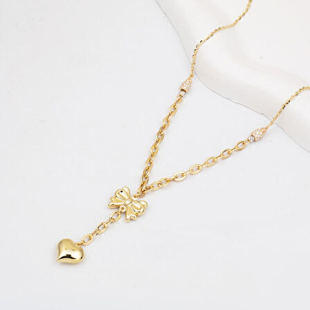 Kalp Sallantılı 14 Ayar Altın Pandora Kolye