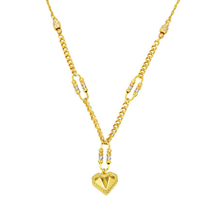 Kalp Zinciri 14 Ayar Altın Kolye