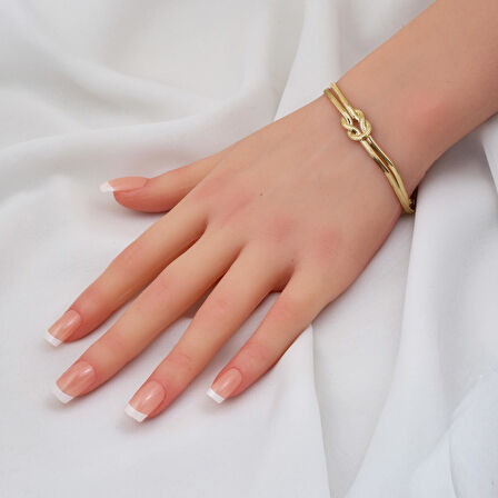 Balıksırtı Zincir Kolye Bileklik Set 14 Ayar Altın