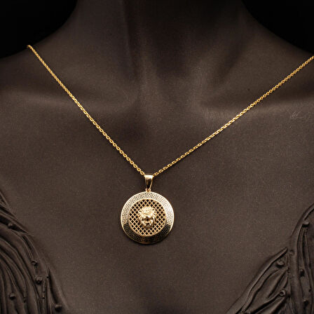 Aslanlı Tasarım 14 Ayar Altın Kolye