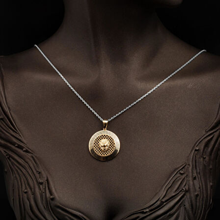 Aslanlı Tasarım 14 Ayar Altın Kolye Ucu