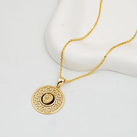 Versage 14 Ayar Altın Madalyon Kolye