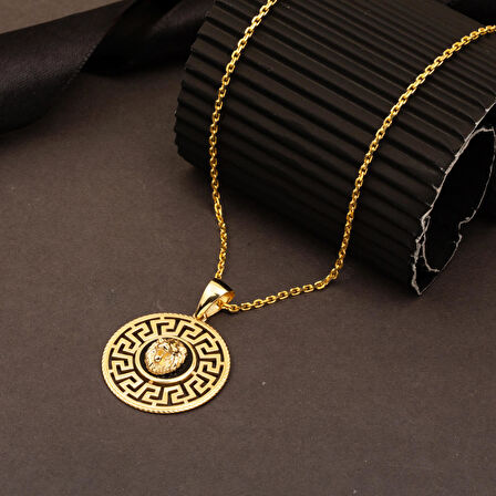 Versage 14 Ayar Altın Madalyon Kolye