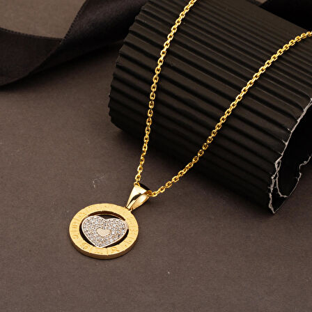 Kalpli Burç Kolye 14 Ayar Altın