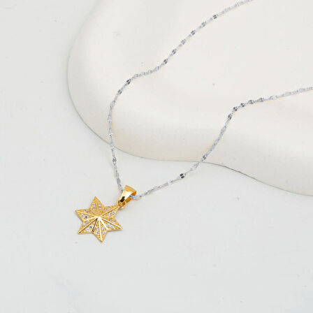 Selçuklu Yıldızı Kolye Ucu 14 Ayar Altın