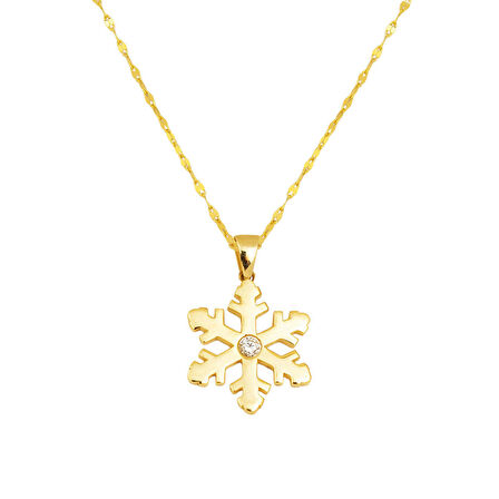 14 Ayar Altın Kartanesi Kolye