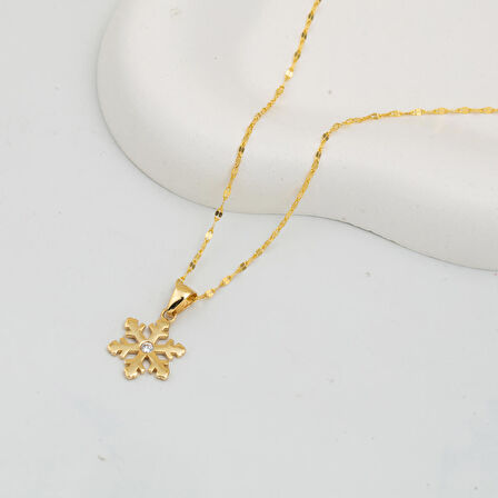 14 Ayar Altın Kartanesi Kolye