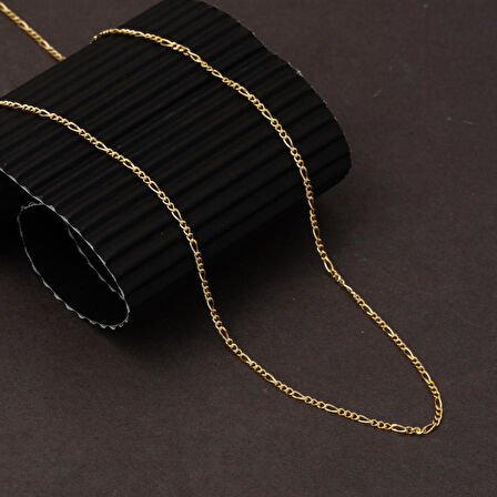 İnce Figaro Zincir 14 Ayar Altın 50 cm.