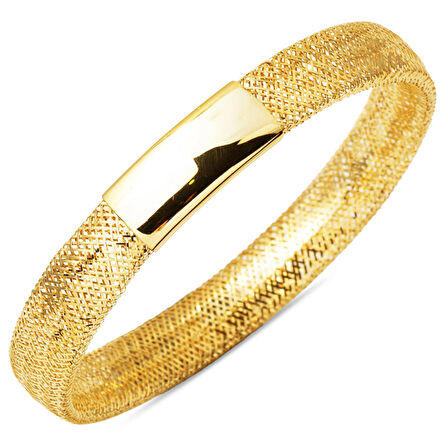 14 Ayar Altın İtalyan Taşsız Esneyen Bileklik
