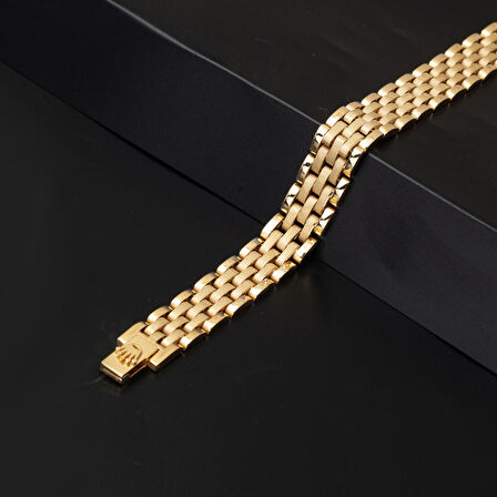 Rolex Kordon Unisex Altın Bileklik 14 Ayar
