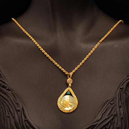 Damla Tuğralı 14 Ayar Altın Kolye