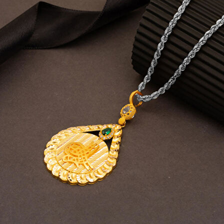 Tuğralı Kolye Ucu 14 Ayar Altın