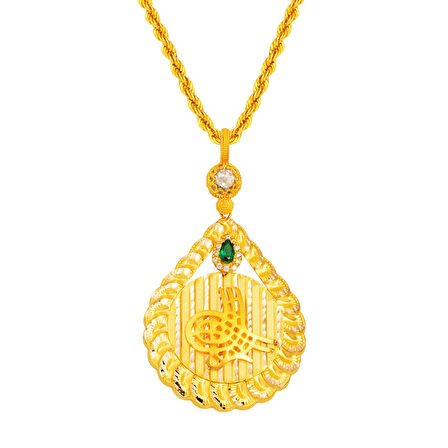 Tuğralı 14 Ayar Altın Kolye