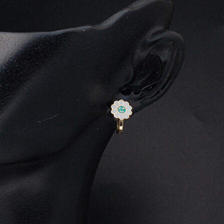 Papatya Çocuk Küpesi 14 Ayar Altın