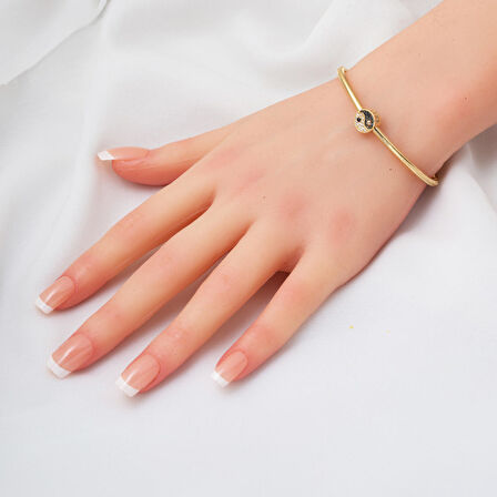 Ying Yang İtalyan Altın Bileklik 14 Ayar