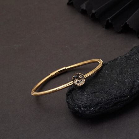 Ying Yang İtalyan Altın Bileklik 14 Ayar