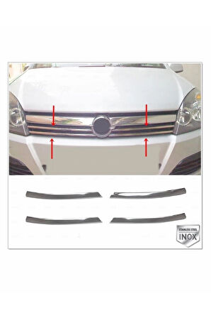 Opel Astra H Krom Ön Panjur 4 Prç. 2004-2010 Arası P. Çelik