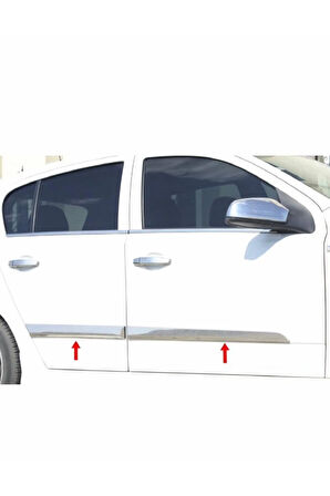 Opel Astra H Krom Yan Kapı Çıtası 4 Prç. 2004-2010 P. Çelik (HB)
