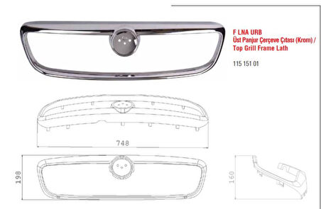 Fiat On Panjur Cercevesi (krom) Linea Urban 07> - Eser 11515101