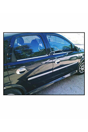 Opel Corsa C Krom Yan Kapı Çıtası 4 Prç. 2000-2007 Arası P. Çelik