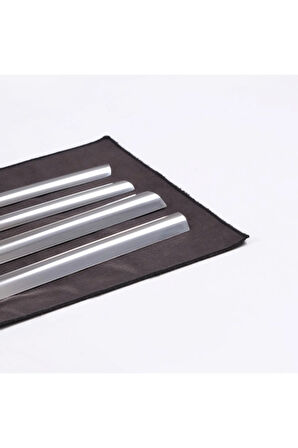 Opel Corsa D Krom Cam Çıtası 4 Parça 2007 Üzeri Uyumlu Paslanmaz Çelik Coupe