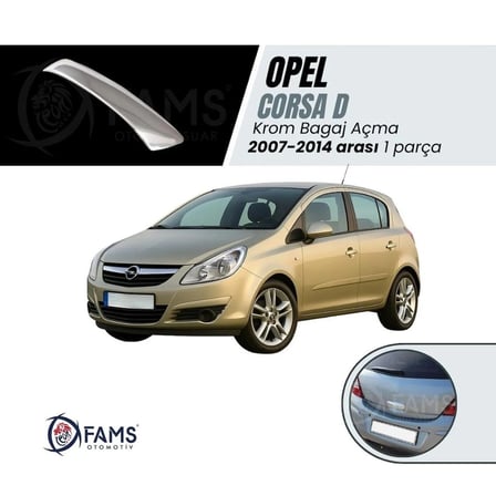 Opel Corsa D Krom Bagaj Açma 2007-2014 Arası P.çelik