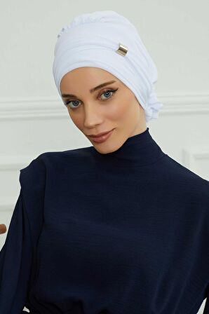 Aksesuarlı Şifon Hazır Türban,HT-95S,HT-95S