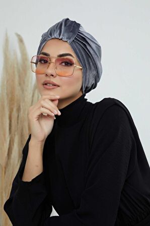 Ön Kemer Detaylı Kadife Bone,B-68K